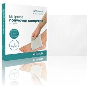 Klinion gaaskompres NW steriel 4-laags 10x10cm 10 stuks