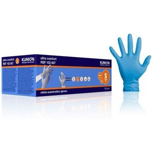 Klinion Ultra Comfort Nitrile handschoenen poedervrij Blauw 150 stuks-Small