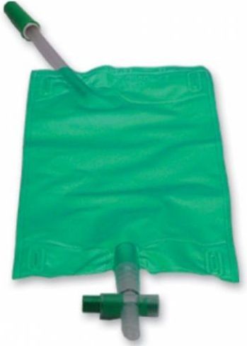 Curion curibag urinebeenzak groen met kruiskraan 10cm 0,50 liter 40 stuks