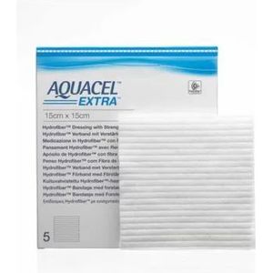 Aquacel Extra Hydrofiber wondverband steriel 15x15cm