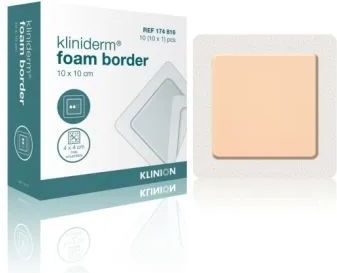 Klinion - Kliniderm Foam Border - Schuimverband - 10 x 10 cm - 10 Stuks