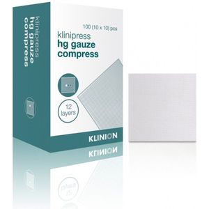 Klinion gaaskompres HG steriel 12-laags 10x10cm 100 stuks