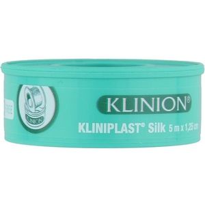 Kliniplast Silk hechtpleister 1,25cm x 5m, per rol