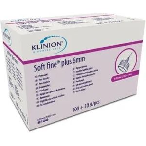 Klinion Diabetes Care Soft fine Plus pennaalden 0,23mm (32G) x 4mm