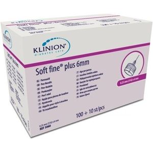 Klinion Diabetes Care Soft fine Plus pennaalden 0,25mm (31G) x 6mm