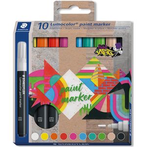 Staedtler Lumocolor paintmarker, set van 10