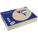 Clairefontaine Trophée Pastel A4, 160 g, 5x50 vel, geassorteerde kleuren