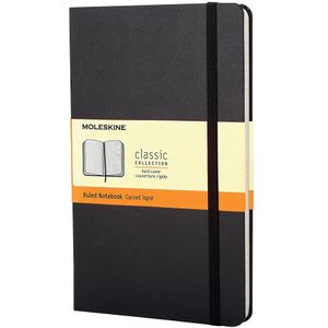 Moleskine notitieboek, ft 9 x 14 cm, gelijnd, harde cover, 192 bladzijden, zwart