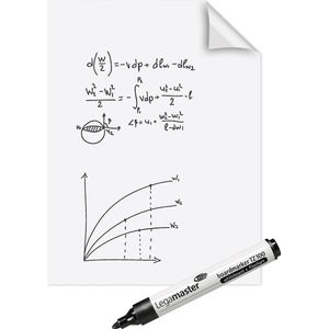 Legamaster Magic-Chart whiteboard folie, ft 60 x 80 cm, wit, effen, rol van 25 vel