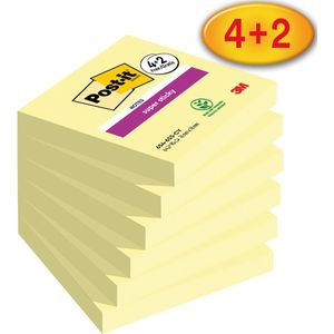 Post-it Super Sticky notes Canary Yellow, 90 vel, ft 76 x 76 mm, 4  2 GRATIS
