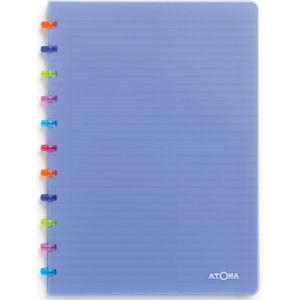 Atoma Tutti Frutti schrift, ft A4, 144 bladzijden, gelijnd, transparant blauw