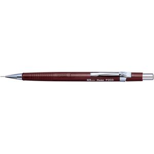 Pentel vulpotlood voor potloodstiften: 0,3 mm, bruine houder