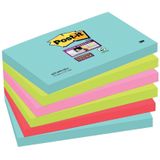 Post-it Super Sticky notes Cosmic, 90 vel, ft 76 x 127 mm, pak van 6 blokken