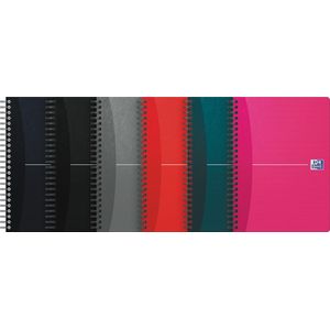 Oxford Office Essentials spiraalschrift, 180 bladzijden, ft A5, gelijnd, geassorteerde kleuren