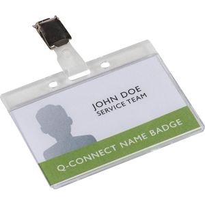 Q-CONNECT badge met clip 85 x 54 mm