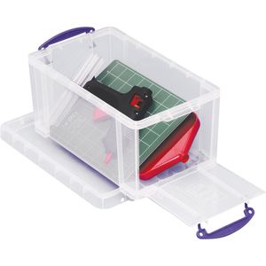 Really Useful Box opbergdoos 8 liter met opening aan de voorkant, transparant