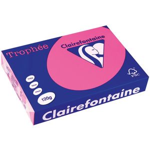 Clairefontaine Trophée Pastel, gekleurd papier, A4, 120 g, 250 vel, felroze