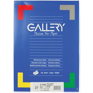 Gallery witte etiketten ft 70 x 32 mm (b x h), rechte hoeken, doos van 2.700 etiketten