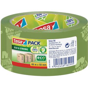 Tesapack eco & strong ecoLogo, ft 50 mm x 66 mm, PVC, groen