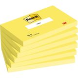 Post-it Notes, 100 vel, ft 76 x 127 mm, pak van 6 blokken, neongeel