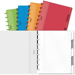 Adoc Colorlines schrift, ft A5, 144 bladzijden,commercieel geruit, geassorteerde kleuren