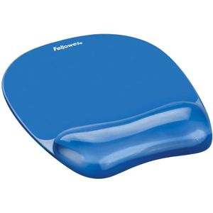 Fellowes Crystals Gel muismat met polssteun, blauw