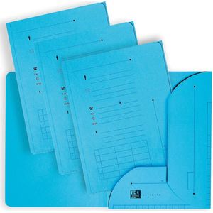 OXFORD Ultimate dossiermap, formaat A4, uit karton, met 2 kleppen, pak van 25 stuks, blauw