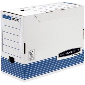 Bankers Box System transfer archiefdoos, ft A4, rug van 15 cm, blauw