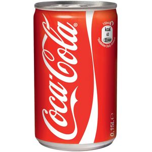 Coca-Cola frisdrank, mini blik van 15 cl, pak van 24 stuks