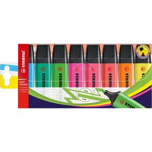 STABILO BOSS ORIGINAL markeerstift, etui van 8 stuks, assorti