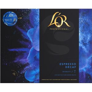 Douwe Egberts L'or professional discs Intensity 7, Espresso Décaf, pak van 50 discs