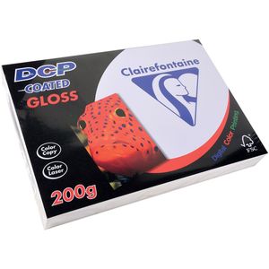 Clairefontaine DCP presentatiepapier coated gloss ft A4, 200 g, pak van 250 vel