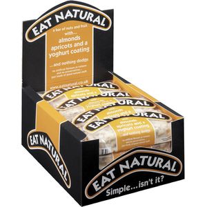 Eat Natural reep, amandelen - abrikoos - yoghurt, 50 g, pak van 12 stuks