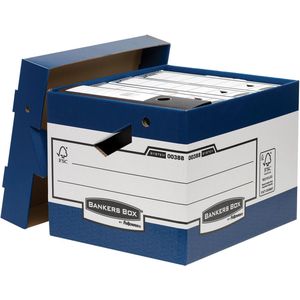 Bankers Box archiefdoos, formaat 33,3 x 29,2 x 40,4 cm, blauw