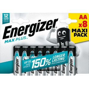 Energizer batterijen Max Plus AA, blister van 8 stuks