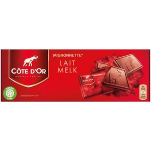 Côte d'Or Mignonnettes chocolade, melk, 10 g, doos van 24 stuks, apart verpakt