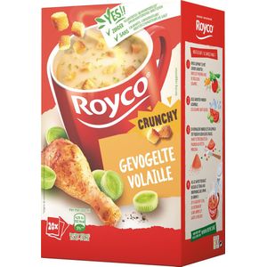 Royco Minute Soup gevogelte met croutons, pak van 20 zakjes