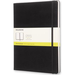 Moleskine notitieboek,  ft 19 x 25 cm, effen, harde cover, 192 blad, zwart