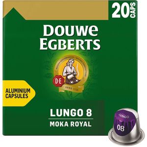 Douwe Egberts Lungo Moka koffiecapsules, pak van 20 stuks