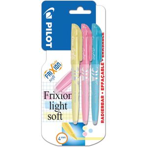 Pilot Frixion Light Soft, blister van 3 stuks in geassorteerde kleuren