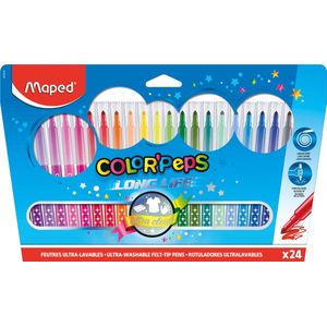 Maped Viltstift Color'Peps 24 stiften in een kartonnen etui