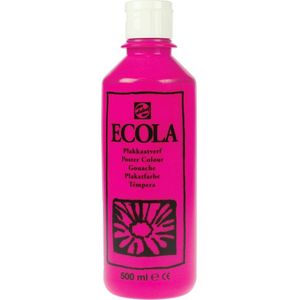 Talens Ecola plakkaatverf flacon van 500 ml, tyrisch roze (magenta)