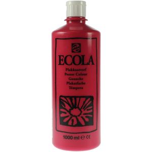 Talens Ecola plakkaatverf flacon van 1000 ml, karmijn