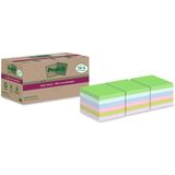Post-it Super Sticky Notes Recycled, 70 vel, ft 76 x 76 mm, assorti, 14  4 GRATIS