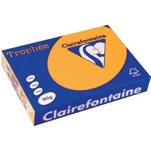 Clairefontaine Trophée Pastel, gekleurd papier, A4, 80 g, 500 vel, goudgeel