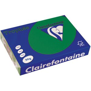 Clairefontaine Trophée Intens, gekleurd papier, A4, 80 g, 500 vel, dennegroen