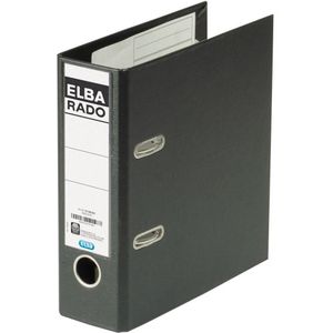 Elba Rado Plast ordner voor ft A5 staand, zwart, rug van 7,5 cm