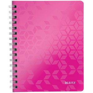 Leitz WOW schrift ft A4, geruit 5 mm, roze