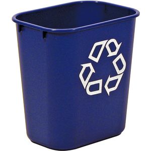 Rubbermaid recylagebak, zonder zijbakjes, 26,6 liter, blauw