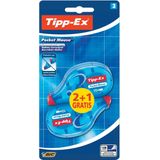 Tipp-Ex correctieroller Pocket Mouse, blister met 2  1 gratis